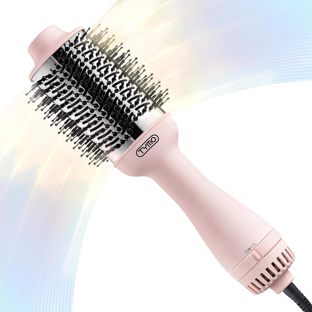 TYMO Hot Air Brush Volumizer Pink Hair Styler Dryer TikTok Hair Tool HC300P
